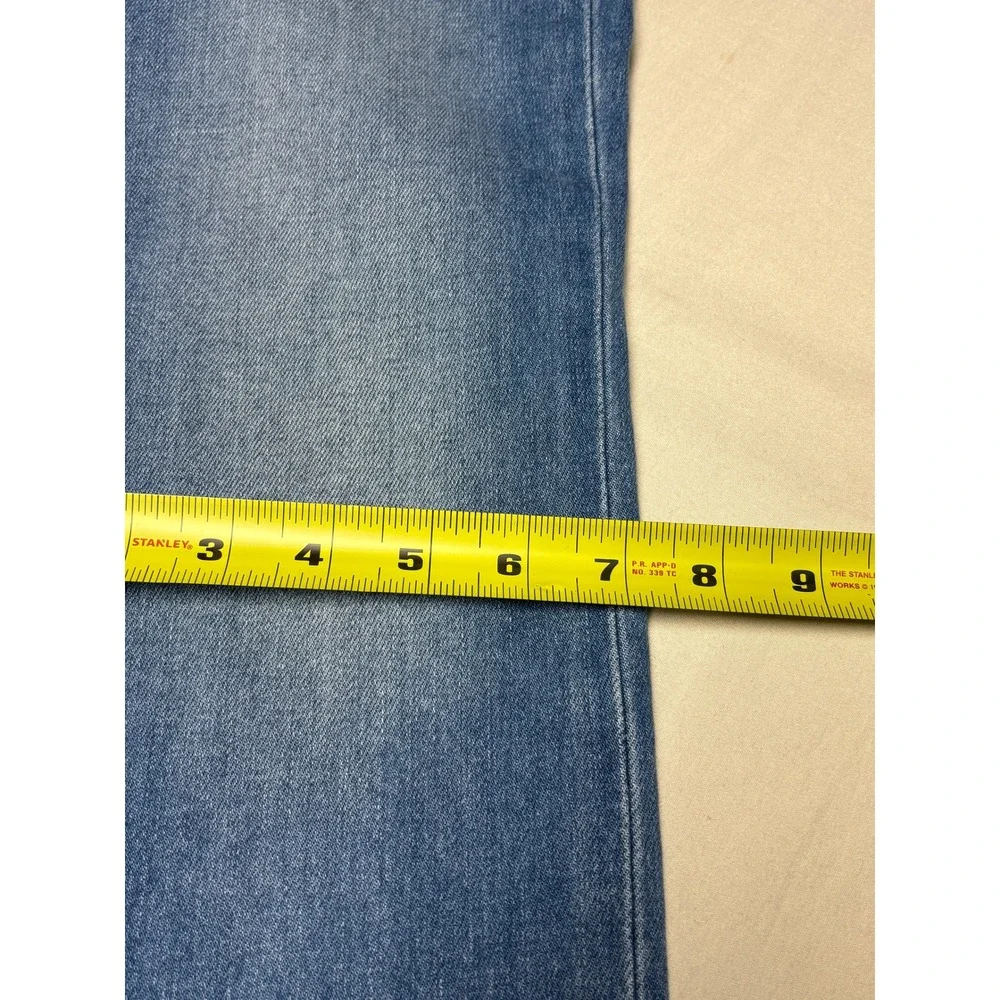 Frame Denim Le High Straight Jeans Opus Blue Raw Hem LHSTRB969 Womens Size 26X26